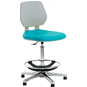 Clean Room Vinyl Draughtsman Chair with HEPA Air Filter