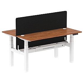 Air Shallow Electric Height Adjustable 2 Person Rectangular Back to Back Desks