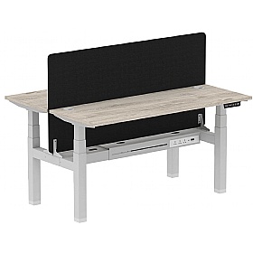 Air Shallow Electric Height Adjustable 2 Person Rectangular Back to Back Desks