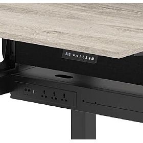 Air Shallow Electric Height Adjustable 2 Person Rectangular Back to Back Desks