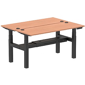 Air Shallow Electric Height Adjustable 2 Person Rectangular Back to Back Desks