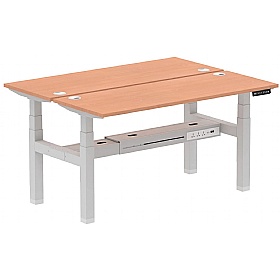 Air Shallow Electric Height Adjustable 2 Person Rectangular Back to Back Desks