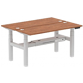 Air Shallow Electric Height Adjustable 2 Person Rectangular Back to Back Desks