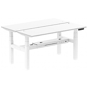 Air Shallow Electric Height Adjustable 2 Person Rectangular Back to Back Desks