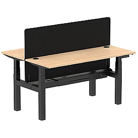 Air Shallow Electric Height Adjustable 2 Person Rectangular Back to Back Desks