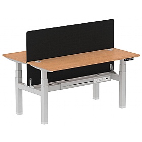 Air Shallow Electric Height Adjustable 2 Person Rectangular Back to Back Desks