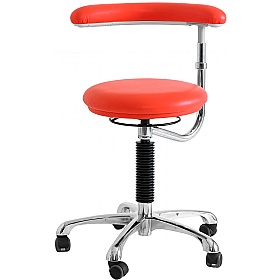 Dental Vinyl Stools with Adjustable Arm Support
