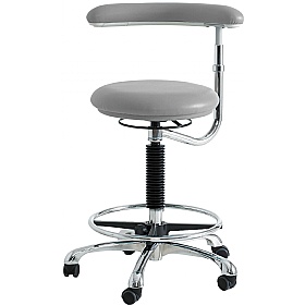 Dental Vinyl Draughtsman Stools with Adjustable Arm Support