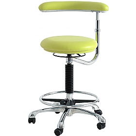 Dental Vinyl Draughtsman Stools with Adjustable Arm Support