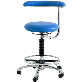 Dental Vinyl Draughtsman Stools with Adjustable Arm Support