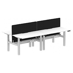 Air Electric Height Adjustable 4 Person Rectangular Back to Back Desks - Office Desks