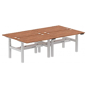 Air Electric Height Adjustable 4 Person Rectangular Back to Back Desks - Office Desks