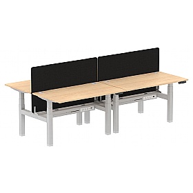 Air Electric Height Adjustable 4 Person Rectangular Back to Back Desks - Office Desks