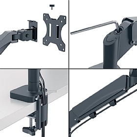 Leitz Ergo Dual Screen Laptop and Monitor Arm - Office Accessories