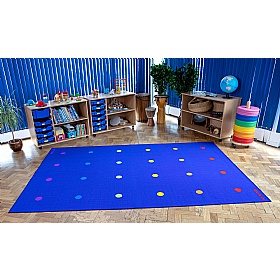 Essentials Rainbow Spots Placement Carpet - School Furniture