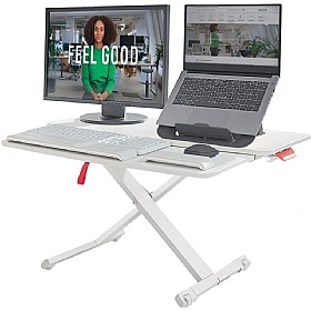 Leitz Ergo Cosy Standing Desk Converter with Sliding Tray - Office Accessories
