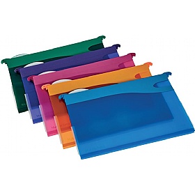 Rexel Multifile Secura Assorted Colours A4 Suspension Files - Pack of 10