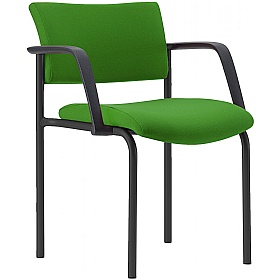 Arena Square 4-Leg Meeting and Conference Chairs with Arms - Office Chairs