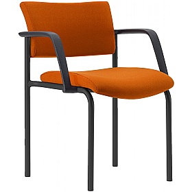 Arena Square 4-Leg Meeting and Conference Chairs with Arms - Office Chairs