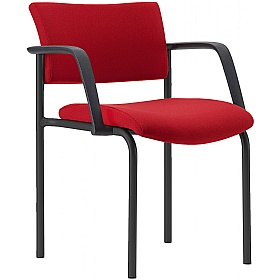 Arena Square 4-Leg Meeting and Conference Chairs with Arms - Office Chairs