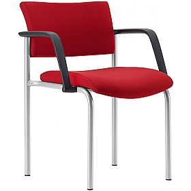 Arena Square 4-Leg Meeting and Conference Chairs with Arms - Office Chairs