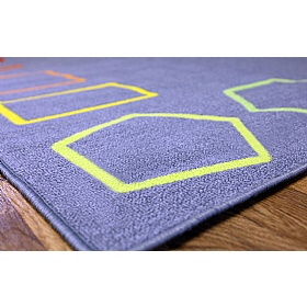 Essentials Rainbow Geometric Border Carpet - School Furniture
