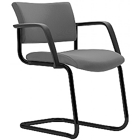 Arena Square Cantilever Stacking Meeting and Conference Chairs with Arms - Office Chairs