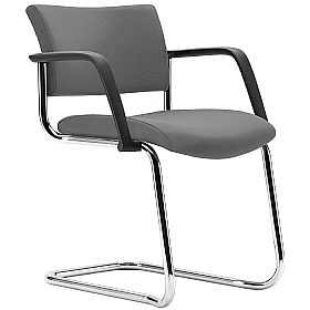 Arena Square Cantilever Stacking Meeting and Conference Chairs with Arms - Office Chairs