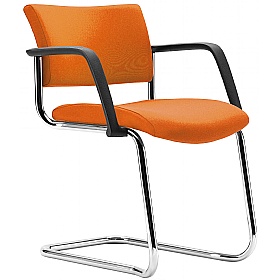 Arena Square Cantilever Stacking Meeting and Conference Chairs with Arms - Office Chairs