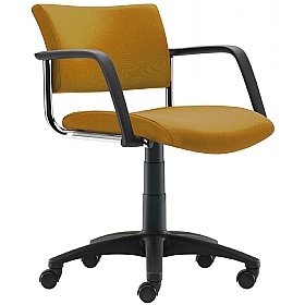 Arena Square Swivel Meeting and Breakout Chairs with Arms - Meeting Room