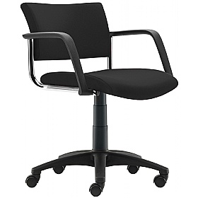 Arena Square Swivel Meeting and Breakout Chairs with Arms - Meeting Room