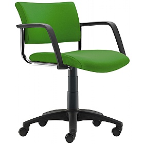 Arena Square Swivel Meeting and Breakout Chairs with Arms - Meeting Room