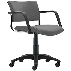Arena Square Swivel Meeting and Breakout Chairs with Arms - Meeting Room