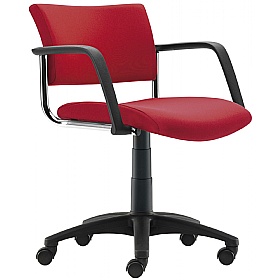Arena Square Swivel Meeting and Breakout Chairs with Arms - Meeting Room