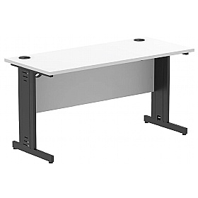 Syndicat Shallow Rectangular Cable Managed Office Desks