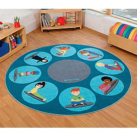 Yoga Position Carpet - School Furniture