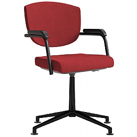 Key Low Back Swivel Meeting and Breakout Chairs with Glides - Office Chairs