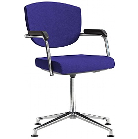 Key Low Back Swivel Meeting and Breakout Chairs with Glides - Office Chairs