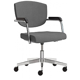 Key Low Back Swivel Meeting and Breakout Chairs with Castors - Meeting Room