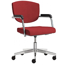 Key Low Back Swivel Meeting and Breakout Chairs with Castors - Meeting Room