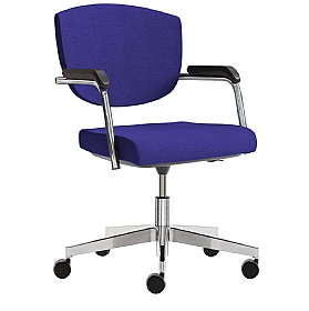Key Low Back Swivel Meeting and Breakout Chairs with Castors - Meeting Room