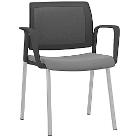 Kind Mesh Back 4-Leg Meeting and Conference Chairs with Arms - Office Chairs