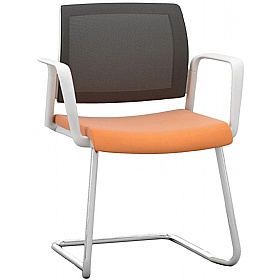 Kind Mesh Back Cantilever Meeting and Conference Chairs with Arms - Office Chairs