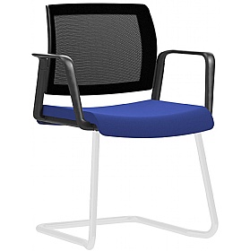 Kind Mesh Back Cantilever Meeting and Conference Chairs with Arms - Office Chairs