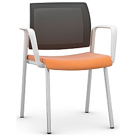 Kind Mesh Back 4-Leg Meeting and Conference Chairs with Arms - Office Chairs