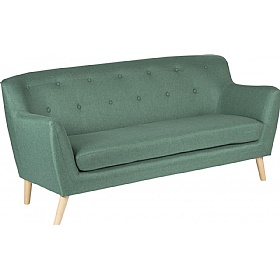 Skandi 3 Seater Office Sofa Green