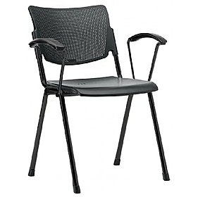 Mia Polypropylene Stacking Conference Chairs with Arms