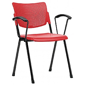 Mia Polypropylene Stacking Conference Chairs with Arms
