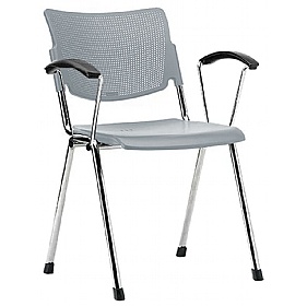 Mia Polypropylene Stacking Conference Chairs with Arms