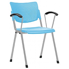 Mia Polypropylene Stacking Conference Chairs with Arms